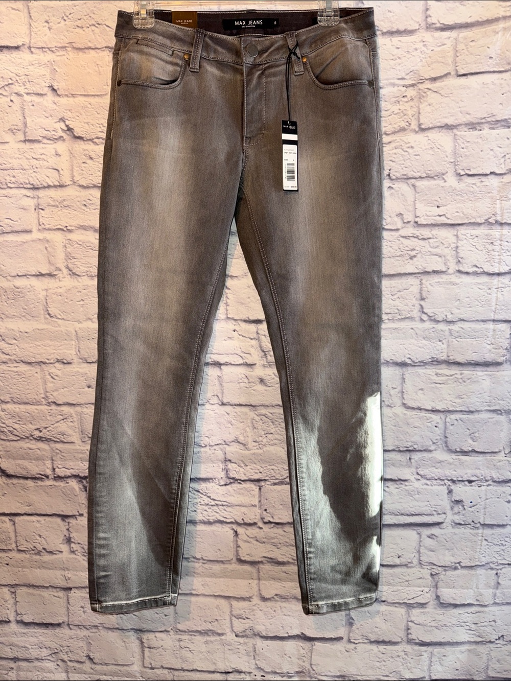 Max Jeans Gray Slim Straight Men's Jeans